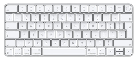 Apple Magic keyboard USB + Bluetooth English Aluminium, White