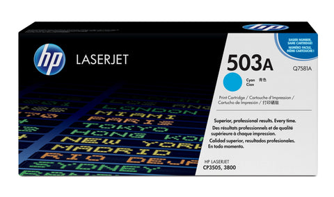 HP Q7581A/503A Toner cartridge cyan, 6K pages/5% for HP Color LaserJet 3800