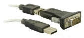 DeLOCK USB 2.0 to Serial Adapter serial cable Black USB Type-A DB-9