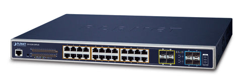 PLANET GS-5220-24PL4XR network switch Managed L3 Gigabit Ethernet (10/100/1000) Power over Ethernet (PoE) 1U Blue