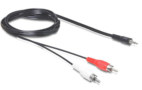 DeLOCK 3.5mm/2 x RCA audio cable 5 m Black