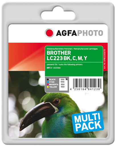 AgfaPhoto APB223SETD ink cartridge Black, Cyan, Magenta, Yellow