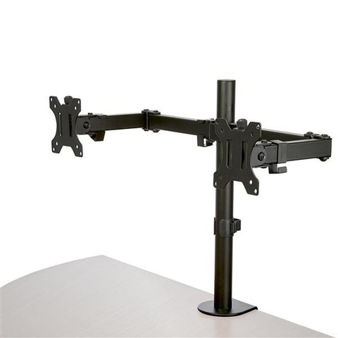 StarTech.com Desk Mount Dual Monitor Arm - Desk Clamp / Grommet VESA Monitor Mount for up to 32 inch Displays - Ergonomic Articulating Monitor Arm - Height Adjustable/Tilt/Swivel/Rotating