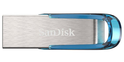 SanDisk Ultra Flair USB flash drive 64 GB USB Type-A 3.2 Gen 1 (3.1 Gen 1) Blue, Silver