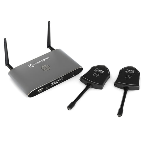 Kindermann KLICK & SHOW K-42UC Kit, Wireless Presentation System with 2 USB-C WIFI transmitters