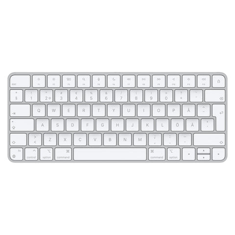 Apple Magic keyboard USB + Bluetooth Finnish, Swedish Aluminium, White