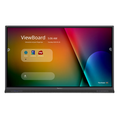 Viewsonic IFP7552-1B Signage Display Interactive flat panel 190.5 cm (75") LCD Wi-Fi 400 cd/m² 4K Ultra HD Black Touchscreen Built-in processor Android