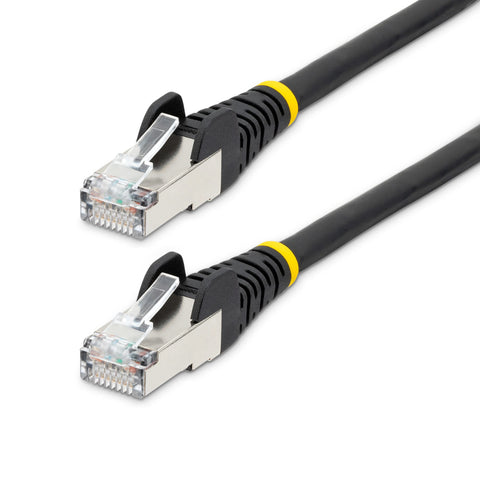 StarTech.com 3m CAT6a Ethernet Cable - Black - Low Smoke Zero Halogen (LSZH) - 10GbE 500MHz 100W PoE++ Snagless RJ-45 w/Strain Reliefs S/FTP Network Patch Cord