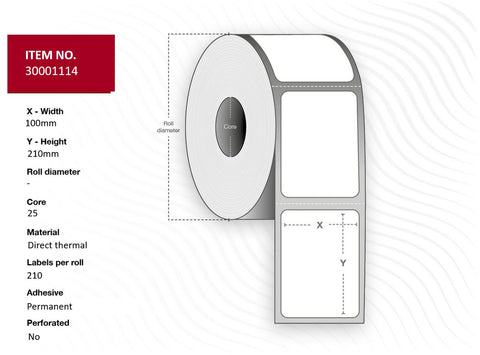 Capture 30001114 printer label White