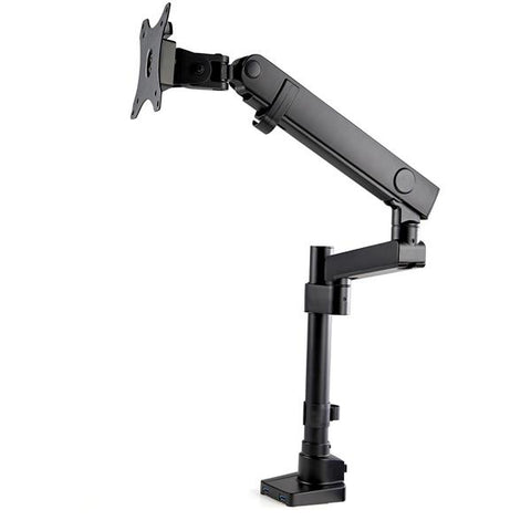 StarTech.com Desk Mount Monitor Arm with 2x USB 3.0 ports - Pole Mount Full Motion Single Arm Monitor Mount for up to 34" VESA Display - Ergonomic Articulating Arm - Desk Clamp/Grommet