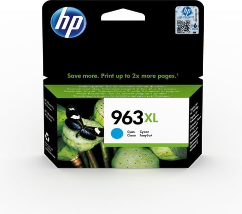 HP 3JA27AE/963XL Ink cartridge cyan high-capacity, 1.6K pages 22.77ml for HP OJ Pro 9010/e/9020/9020 e