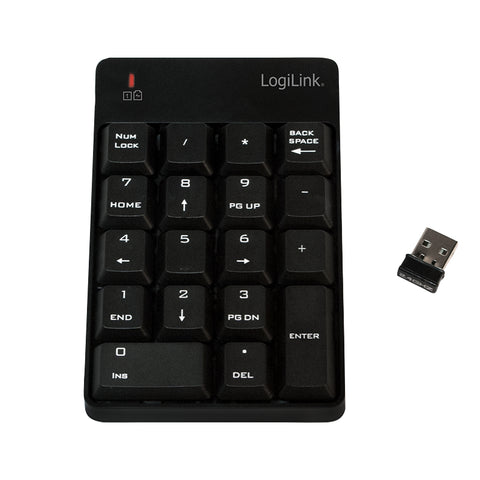 LogiLink ID0120 numeric keypad Notebook RF Wireless Black