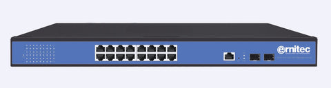 Ernitec Managed Layer 2, 16 Gigabit ports, 2 Gigabit SFP ports