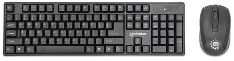 Manhattan 179492 keyboard RF Wireless QWERTY German Black