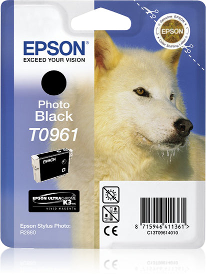 Epson C13T09614010/T0961 Ink cartridge black, 495 pages 11,4ml for Epson Stylus Photo R 2880