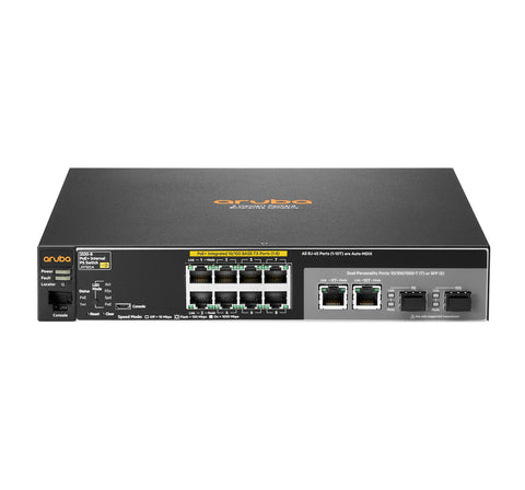 Aruba 2530 8 PoE+ Managed L2 Fast Ethernet (10/100) Power over Ethernet (PoE) 1U Grey