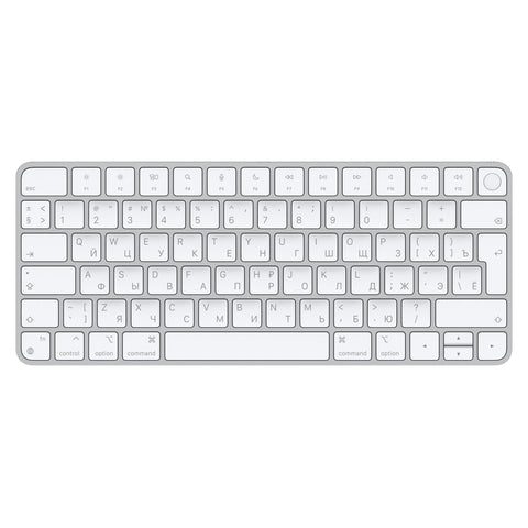 Apple Magic keyboard USB + Bluetooth Russian Aluminium, White