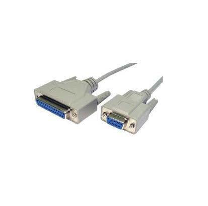 Cables Direct 2m D9/D25 serial cable Grey D9 FM D25 FM