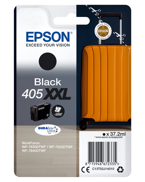 Epson C13T02J14010/405XXL Ink cartridge black extra High-Capacity, 2.2K pages 37,2ml for Epson WF-7830