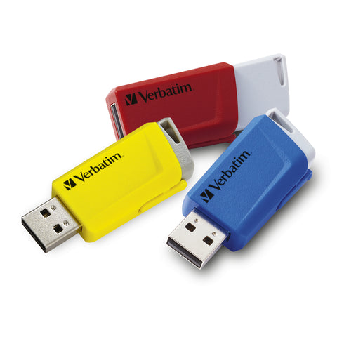 Verbatim Store 'n' Click - USB 2.0 Drive 3.2 GEN1 - 3x16 GB - Red/Blue/Yellow