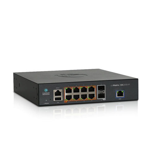 Cambium Networks cnMatrix EX2010-P Managed L2/L3 Gigabit Ethernet (10/100/1000) Power over Ethernet (PoE) 1U Black