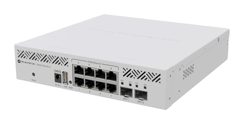 Mikrotik CRS310-8G+2S+IN: L3 Smart Switch Managed 2.5G Ethernet (100/1000/2500) Power over Ethernet (PoE) 1U White