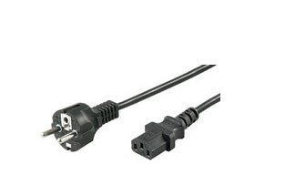 Microconnect PE020418 power cable Black 1.8 m CEE7/7 C13 coupler