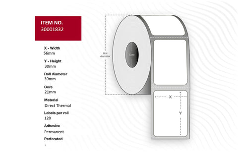 Capture 30001832 printer label White