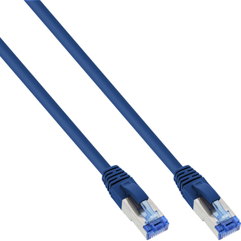 InLine Patch Cable S/FTP PiMF Cat.6A halogen free 500MHz blue 0.5m