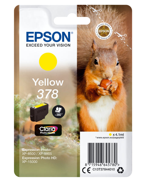 Epson C13T37844010/378 Ink cartridge yellow, 360 pages 4,1ml for Epson XP 15000/8000