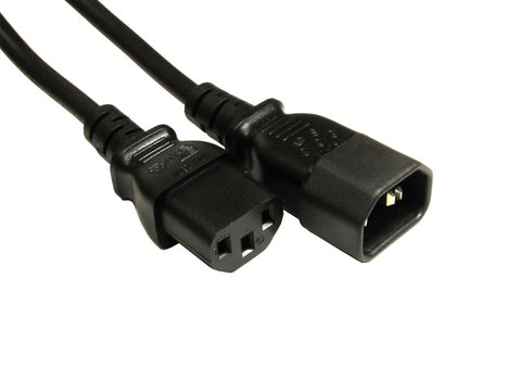 Cables Direct IEC Extension Cable C13 / C14 Black 5 m C13 coupler C14 coupler