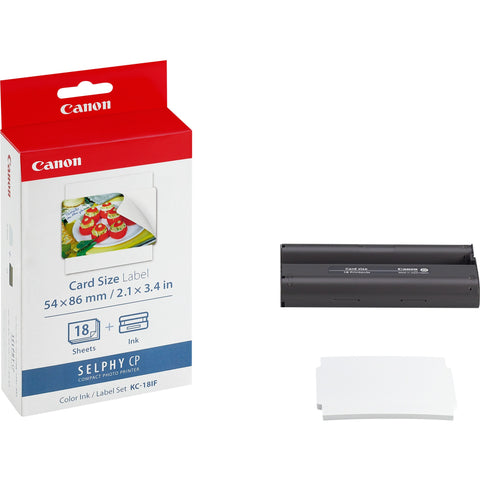 Canon 7741A001/KC-18IF Photo cartridge color + Sticker paper Pack=18 for Canon CP 100/1000/1500/820/900