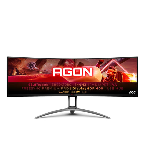 AOC AG493QCX LED display 124 cm (48.8") 3840 x 1080 pixels Black