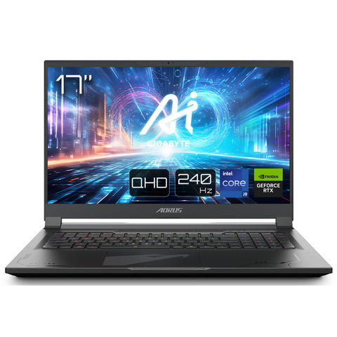 AORUS 17X AZG 2024 - 17.3 Inch, 240Hz QHD, Intel Core i9-14900HX, NVIDIA GeForce RTX 4090 GPU, 32GB DDR5 5600MHz, 2x 1TB Gen4 SDD, Dolby Atmos, Windows 11 Home, 2 Year Warranty, 17X AZG-65UK665SH