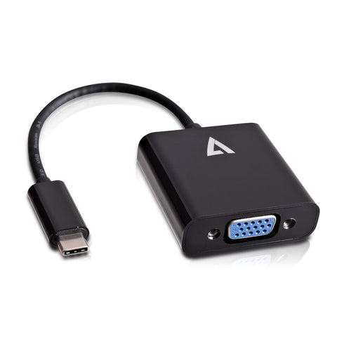 V7 USB-C male to VGA female Adapter Black