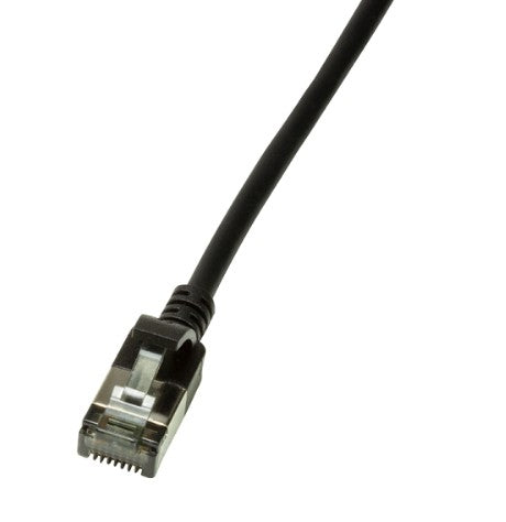 LogiLink Slim U/FTP networking cable Black 0.5 m Cat6a U/FTP (STP)