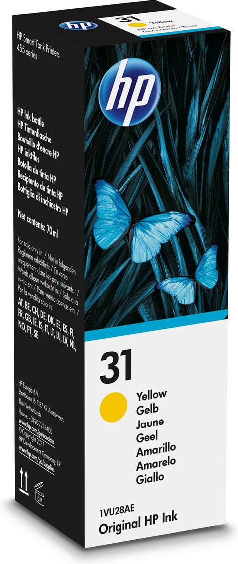 HP 1VU28AE/31 Ink cartridge yellow, 8K pages 70ml for HP Smart Tank Plus 555/Wireless 455/7005