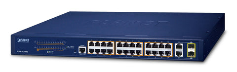 PLANET FGSW-2624HPS network switch Managed L2/L4 Gigabit Ethernet (10/100/1000) Power over Ethernet (PoE) 1U Blue