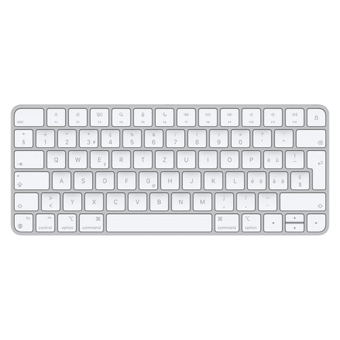 Apple Magic keyboard USB + Bluetooth Swiss Aluminium, White