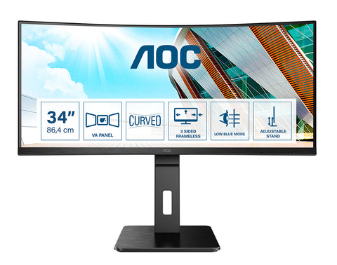 AOC P2 CU34P2A LED display 86.4 cm (34") 3440 x 1440 pixels Quad HD Black