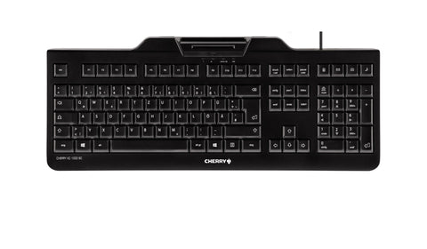 CHERRY KC 1000 SC Corded Smartcard Keyboard, Black, USB (QWERTY - UK)