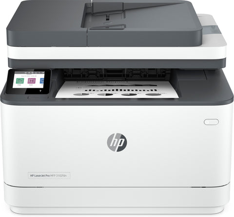 HP LaserJet Pro MFP 3102fdn Printer, Black and white, Printer for Small medium business, Print, copy, scan, fax, Automatic document feeder; Two-sided printing; Front USB flash drive port; Touchscreen