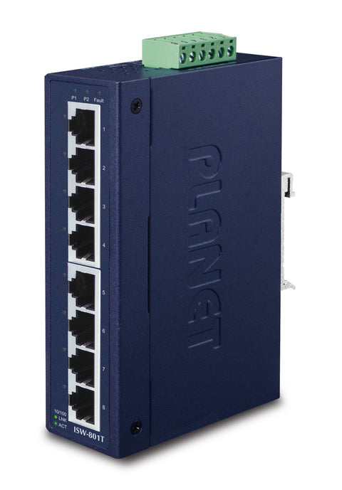 PLANET ISW-801T network switch Unmanaged L2 Fast Ethernet (10/100) Blue