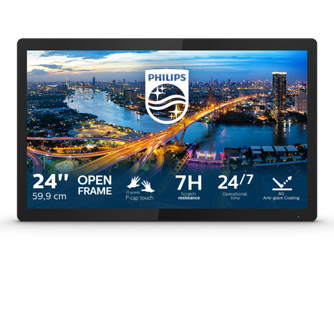 Philips B Line 242B1TFL/00 computer monitor 60.5 cm (23.8") 1920 x 1080 pixels Full HD LED Touchscreen Black