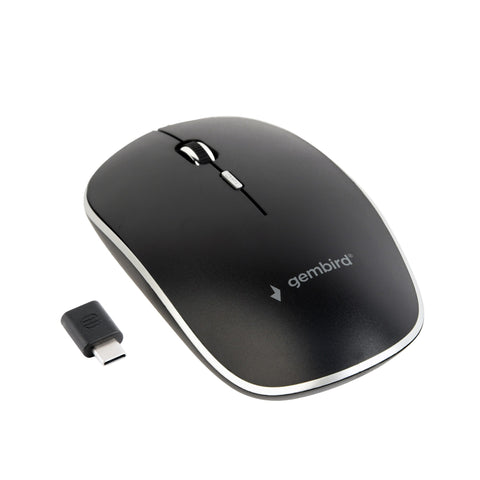 Gembird MUSW-4BSC-01 mouse Ambidextrous RF Wireless + USB Type-C Optical 1600 DPI