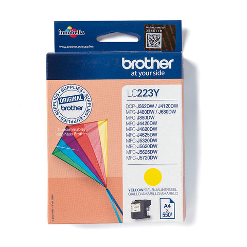 Brother LC-223Y Ink cartridge yellow, 550 pages ISO/IEC 24711 5,9ml for Brother DCP-J 562/MFC-J 4420/MFC-J 5320