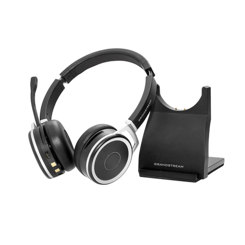 Grandstream Networks GUV3050 headphones/headset Wireless Head-band Office/Call center USB Type-A Bluetooth Black, Silver