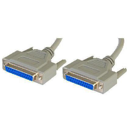 Cables Direct 2m D25/D25 serial cable Grey D25 FM