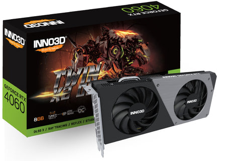 Inno3D N40602-08D6X-173051N graphics card NVIDIA GeForce RTX 4060 8 GB GDDR6