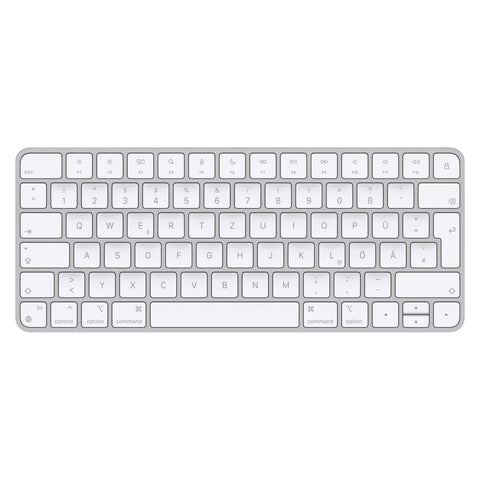 Apple Magic keyboard USB + Bluetooth German Aluminium, White